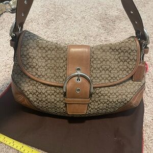 Coach Brown and Tan Mini C Monogram Women's Bag